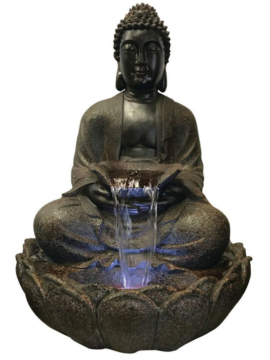 Brown Sitting Buddha by Aqua Creations